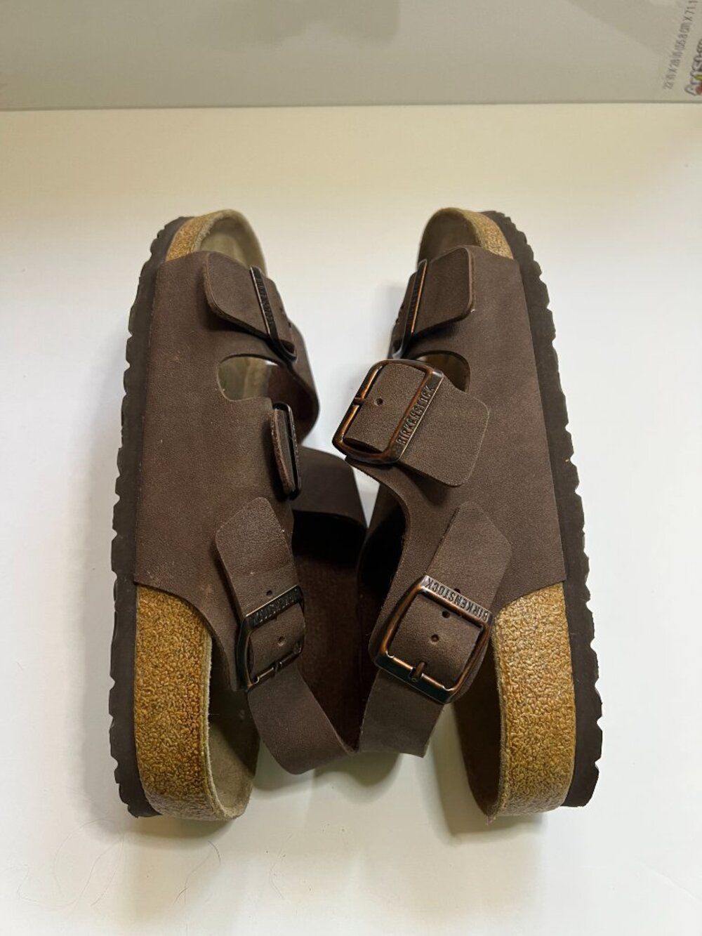 Birkenstock Milano Habana Brown Oiled Leather Sandals. W 9-91/2 M 12- 12 1/2 - Picture 3 of 7